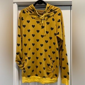 #20 .  Mustard yellow hoodie tie neck